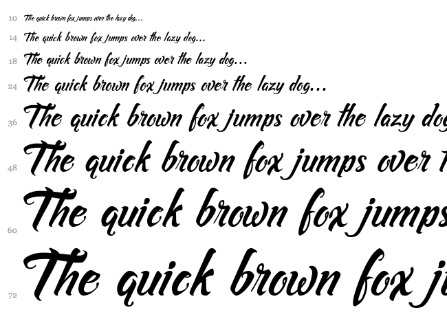 Asiyah Script font waterfall